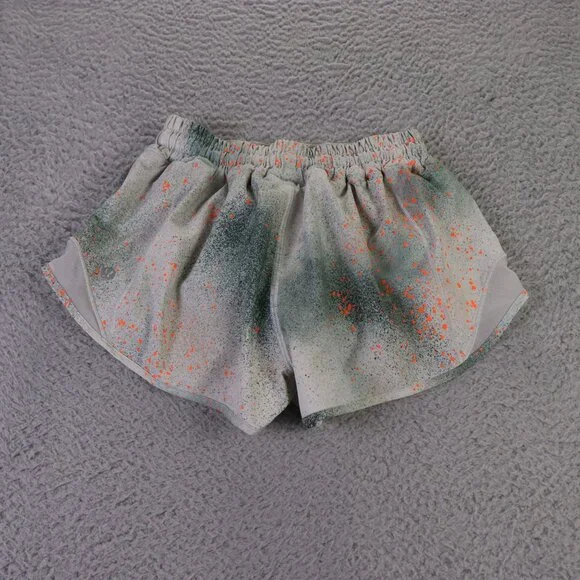 Lululemon Hotty Hot Short Womens 2 Gray Printed LR Lined 2.5" Athletic Running - Picture 2 of 11